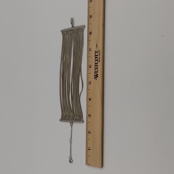 Silverstone Cuff Bracelet Multi row style adjustable - Picture 10 of 10